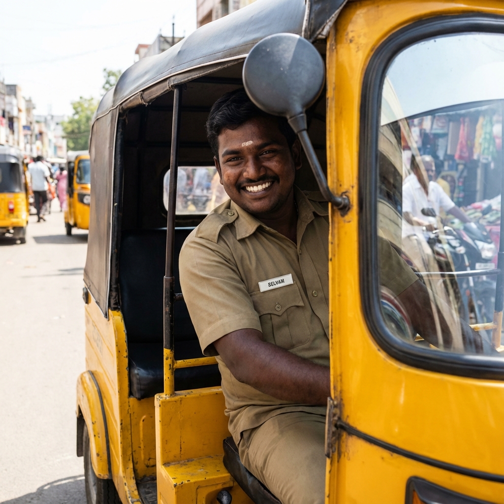 Auto Driver Ramesh Jayam Meter Auto - Smart, Safe & Inclusive Travel